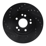 R1 Concepts 84-95 Mercedes-Benz 260E Front Right Drilled & Slotted Black Brake Rotor by R1 Concepts RNC-633-63016R