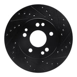 R1 Concepts 84-95 Mercedes-Benz 260E Front Right Drilled & Slotted Black Brake Rotor by R1 Concepts RNC-633-63016R