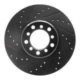 R1 Concepts 85-91 Mercedes-Benz 300SE Front Left Drilled & Slotted Black Brake Rotor by R1 Concepts RNC-633-63017L