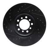R1 Concepts 85-91 Mercedes-Benz 300SD Front Right Drilled & Slotted Black Brake Rotor by R1 Concepts RNC-633-63017R