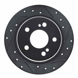 R1 Concepts 90-95 Mercedes-Benz 300SL Rear Right Drilled & Slotted Black Brake Rotor by R1 Concepts RNC-633-63018R