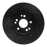 R1 Concepts 90-98 Mercedes-Benz 300SL Front Right Drilled & Slotted Black Brake Rotor by R1 Concepts RNC-633-63019R