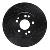 R1 Concepts 90-98 Mercedes-Benz 300SL Front Right Drilled & Slotted Black Brake Rotor