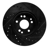 R1 Concepts 90-95 Mercedes-Benz E320 Front Left Drilled & Slotted Black Brake Rotor by R1 Concepts RNC-633-63020L