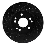 R1 Concepts 90-95 Mercedes-Benz E320 Front Left Drilled & Slotted Black Brake Rotor by R1 Concepts RNC-633-63020L