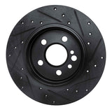 R1 Concepts 91-99 Mercedes-Benz 300SE Rear Left Drilled & Slotted Black Brake Rotor by R1 Concepts RNC-633-63022L