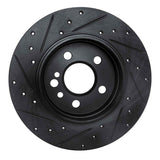R1 Concepts 91-99 Mercedes-Benz S320 Rear Right Drilled & Slotted Black Brake Rotor by R1 Concepts RNC-633-63022R