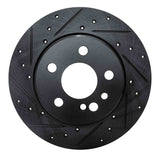 R1 Concepts 91-99 Mercedes-Benz S320 Rear Right Drilled & Slotted Black Brake Rotor by R1 Concepts RNC-633-63022R