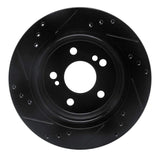 R1 Concepts 92-94 Mercedes-Benz 500E Rear Right Drilled & Slotted Black Brake Rotor by R1 Concepts RNC-633-63025R