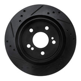 R1 Concepts 92-95 Mercedes-Benz E420 Rear Right Drilled & Slotted Black Brake Rotor by R1 Concepts RNC-633-63026R