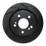 R1 Concepts 92-95 Mercedes-Benz E420 Rear Right Drilled & Slotted Black Brake Rotor by R1 Concepts RNC-633-63026R