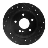 R1 Concepts 94-98 Mercedes-Benz C280 Rear Left Drilled & Slotted Black Brake Rotor by R1 Concepts RNC-633-63027L