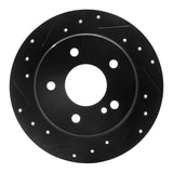 R1 Concepts 94-98 Mercedes-Benz C280 Rear Left Drilled & Slotted Black Brake Rotor by R1 Concepts RNC-633-63027L