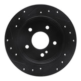 R1 Concepts 94-98 Mercedes-Benz C220 Rear Right Drilled & Slotted Black Brake Rotor by R1 Concepts RNC-633-63027R