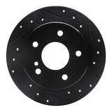 R1 Concepts 94-98 Mercedes-Benz C220 Rear Right Drilled & Slotted Black Brake Rotor by R1 Concepts RNC-633-63027R