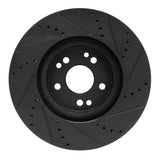 R1 Concepts 94-02 Mercedes-Benz SL500 Right Front Drilled & Slotted Black Brake Rotor by R1 Concepts RNC-633-63028D