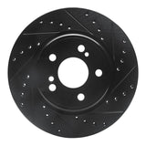 R1 Concepts 93-02 Mercedes-Benz SL600 Rear Right Drilled & Slotted Black Brake Rotor by R1 Concepts RNC-633-63030R
