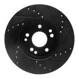 R1 Concepts 90-95 Mercedes-Benz E420 Front Left Drilled & Slotted Black Brake Rotor by R1 Concepts RNC-633-63031L