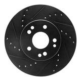R1 Concepts 90-95 Mercedes-Benz E420 Front Left Drilled & Slotted Black Brake Rotor by R1 Concepts RNC-633-63031L
