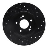 R1 Concepts 96-98 Mercedes-Benz SL320 Rear Left Drilled & Slotted Black Brake Rotor by R1 Concepts RNC-633-63035L