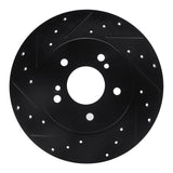 R1 Concepts 96-98 Mercedes-Benz SL320 Rear Left Drilled & Slotted Black Brake Rotor by R1 Concepts RNC-633-63035L