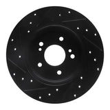 R1 Concepts 96-98 Mercedes-Benz SL320 Rear Right Drilled & Slotted Black Brake Rotor by R1 Concepts RNC-633-63035R