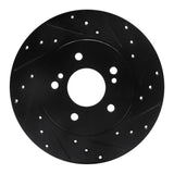 R1 Concepts 96-98 Mercedes-Benz SL320 Rear Right Drilled & Slotted Black Brake Rotor by R1 Concepts RNC-633-63035R
