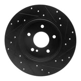 R1 Concepts 98-03 Mercedes-Benz E320 Rear Left Drilled & Slotted Black Brake Rotor by R1 Concepts RNC-633-63037L