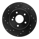 R1 Concepts 98-03 Mercedes-Benz E320 Rear Left Drilled & Slotted Black Brake Rotor by R1 Concepts RNC-633-63037L