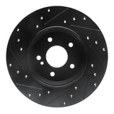 R1 Concepts 98-03 Mercedes-Benz E320 Rear Right Drilled & Slotted Black Brake Rotor by R1 Concepts RNC-633-63037R