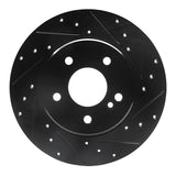R1 Concepts 98-03 Mercedes-Benz E320 Rear Right Drilled & Slotted Black Brake Rotor by R1 Concepts RNC-633-63037R