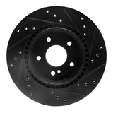 R1 Concepts 98-09 Chrysler Crossfire Rear Left Drilled & Slotted Black Brake Rotor by R1 Concepts RNC-633-63040L