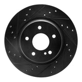 R1 Concepts 98-09 Chrysler Crossfire Rear Left Drilled & Slotted Black Brake Rotor by R1 Concepts RNC-633-63040L