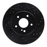 R1 Concepts 98-09 Chrysler Crossfire Rear Right Drilled & Slotted Black Brake Rotor by R1 Concepts RNC-633-63040R