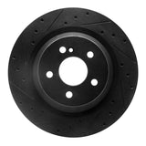 R1 Concepts 01-02 Mercedes-Benz S600 Rear Left Drilled & Slotted Black Brake Rotor by R1 Concepts RNC-633-63042L