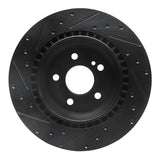 R1 Concepts 01-02 Mercedes-Benz S55 AMG Rear Right Drilled & Slotted Black Brake Rotor by R1 Concepts RNC-633-63042R