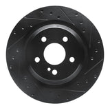 R1 Concepts 01-02 Mercedes-Benz S55 AMG Rear Right Drilled & Slotted Black Brake Rotor by R1 Concepts RNC-633-63042R