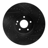 R1 Concepts 00-06 Mercedes-Benz SLK32 AMG Front Left Drilled & Slotted Black Brake Rotor by R1 Concepts RNC-633-63046L