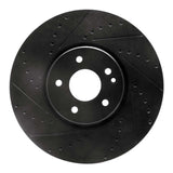 R1 Concepts 00-06 Mercedes-Benz SLK32 AMG Front Left Drilled & Slotted Black Brake Rotor by R1 Concepts RNC-633-63046L