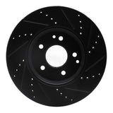 R1 Concepts 96-11 Chrysler Crossfire Front Left Drilled & Slotted Black Brake Rotor