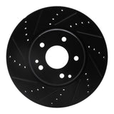 R1 Concepts 96-11 Chrysler Crossfire Front Left Drilled & Slotted Black Brake Rotor