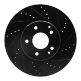 R1 Concepts 96-11 Chrysler Crossfire Front Right Drilled & Slotted Black Brake Rotor by R1 Concepts RNC-633-63048R