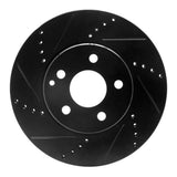 R1 Concepts 03-09 Mercedes-Benz E320 Front Left Drilled & Slotted Black Brake Rotor by R1 Concepts RNC-633-63050L