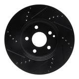 R1 Concepts 03-09 Mercedes-Benz E350 Front Right Drilled & Slotted Black Brake Rotor by R1 Concepts RNC-633-63050R