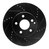 R1 Concepts 03-09 Mercedes-Benz E350 Front Right Drilled & Slotted Black Brake Rotor by R1 Concepts RNC-633-63050R