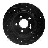 R1 Concepts 03-16 Mercedes-Benz E280 (Canada) Rear Left Drilled & Slotted Black Brake Rotor by R1 Concepts RNC-633-63051L