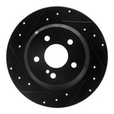 R1 Concepts 03-16 Mercedes-Benz E280 (Canada) Rear Left Drilled & Slotted Black Brake Rotor by R1 Concepts RNC-633-63051L