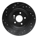 R1 Concepts 03-16 Mercedes-Benz E280 (Canada) Rear Right Drilled & Slotted Black Brake Rotor by R1 Concepts RNC-633-63051R