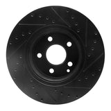 R1 Concepts 03-06 Mercedes-Benz SL500 Front Left Drilled & Slotted Black Brake Rotor by R1 Concepts RNC-633-63052L