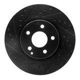 R1 Concepts 03-06 Mercedes-Benz SL500 Front Left Drilled & Slotted Black Brake Rotor by R1 Concepts RNC-633-63052L